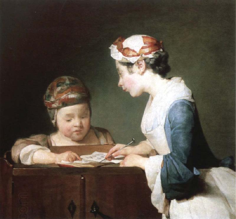 Jean Baptiste Simeon Chardin the young schoolmistress